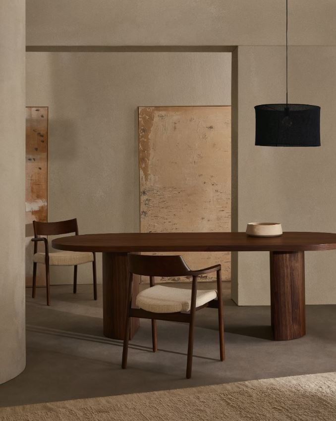 Masa dining maro din lemn 100x240 cm Nealy Walnut Kave Home