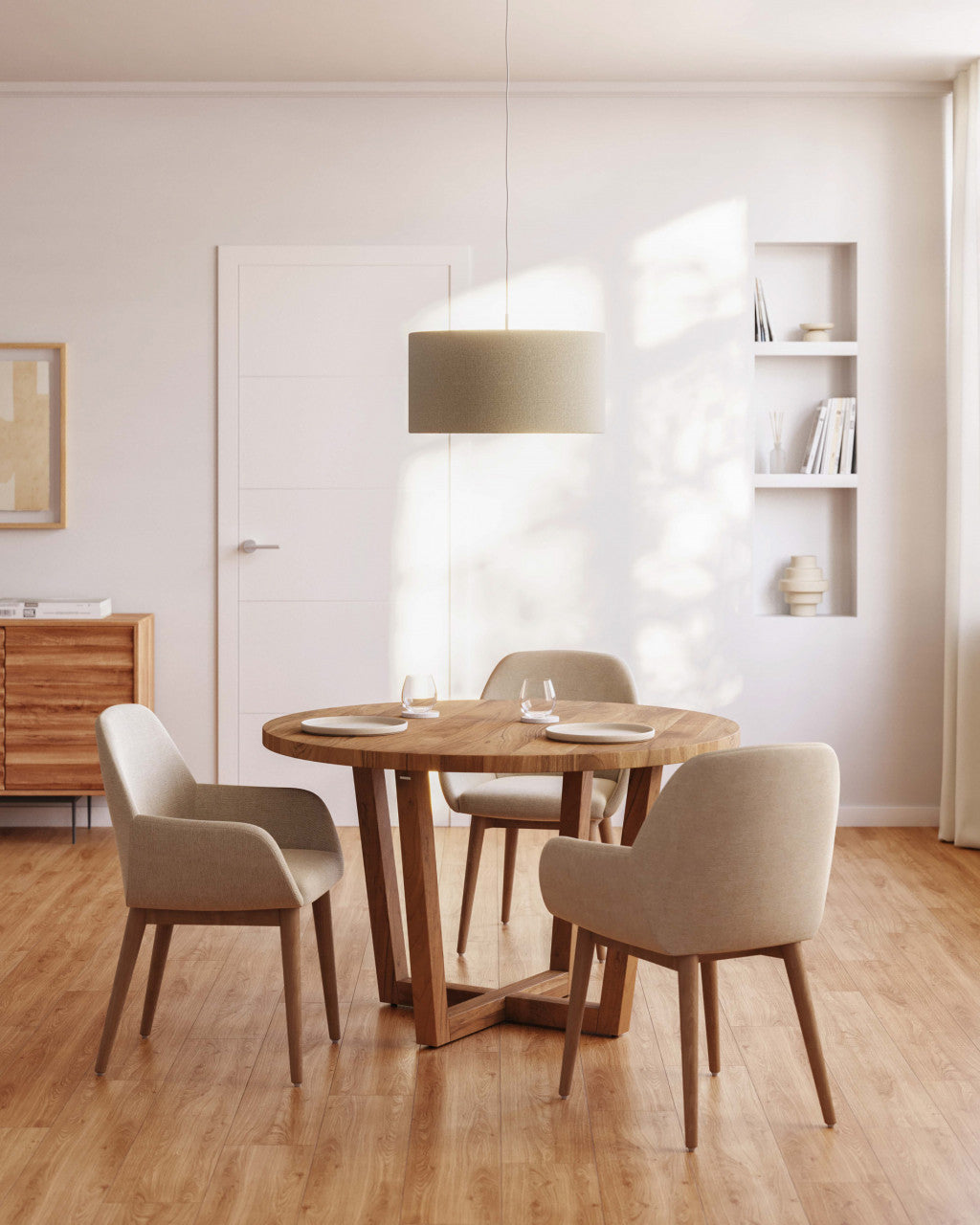 Masa dining maro din lemn 120 cm Nahla Kave Home