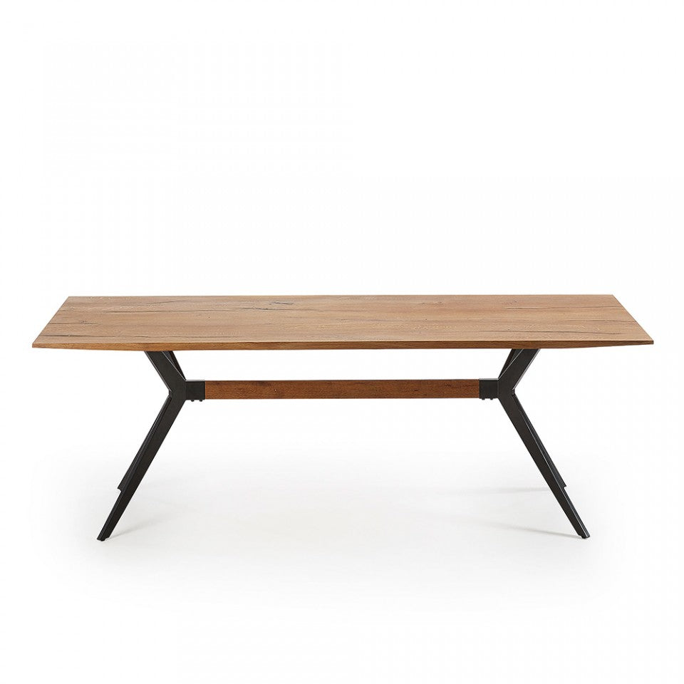Masa dining maro din lemn 90x160 cm Amethyst Kave Home