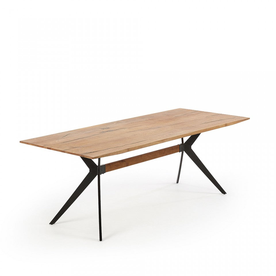 Masa dining maro din lemn 90x160 cm Amethyst Kave Home