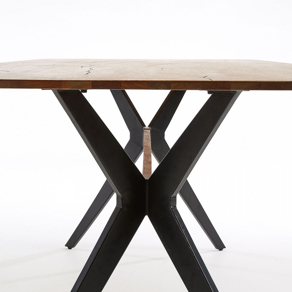 Masa dining maro din lemn 90x160 cm Amethyst Kave Home