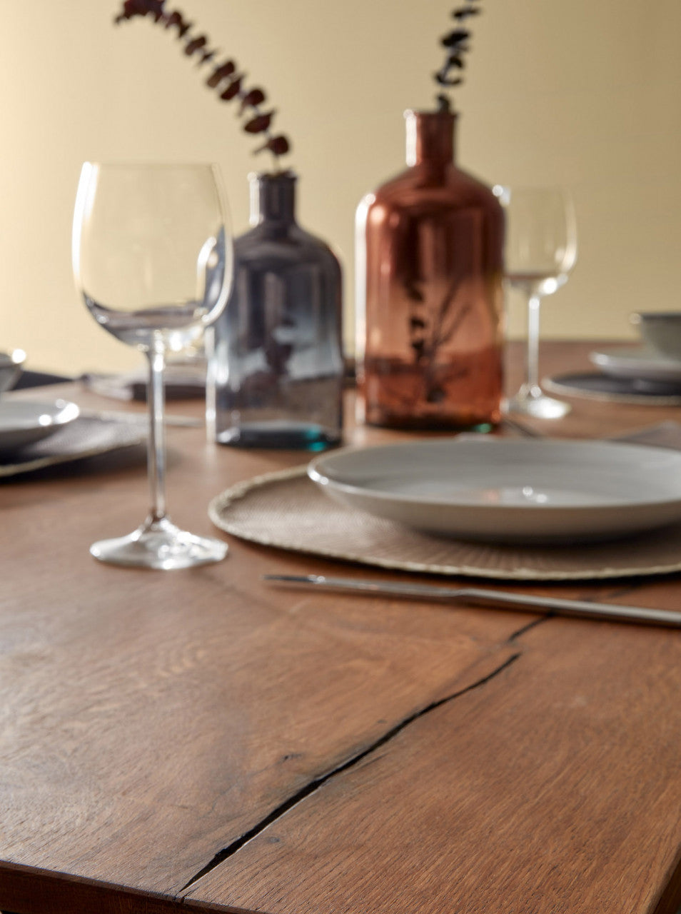 Masa dining maro din lemn 90x160 cm Amethyst Kave Home