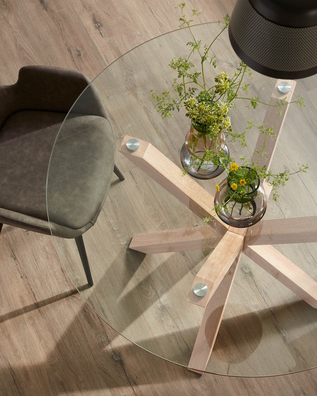 Masa dining maro din sticla 119 cm Argo Kave Home