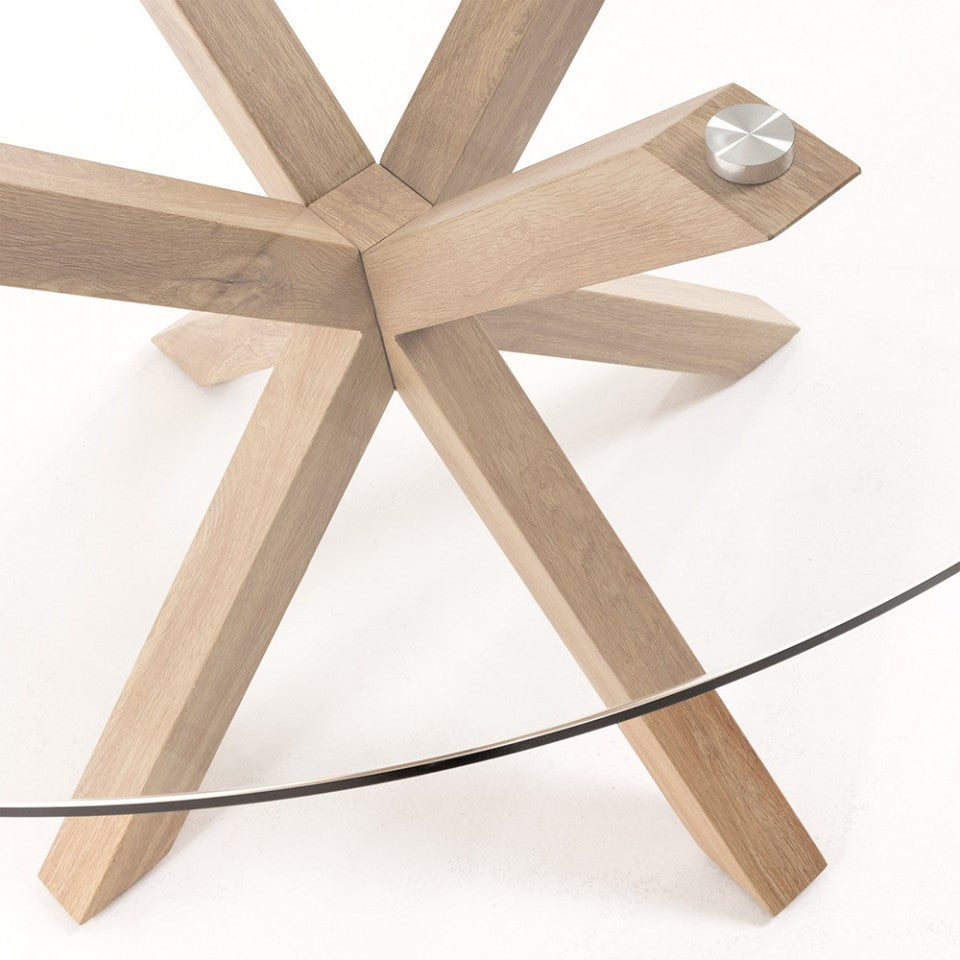 Masa dining maro din sticla 119 cm Argo Kave Home