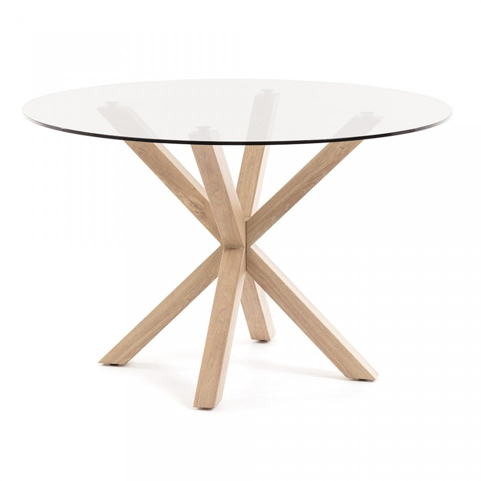 Masa dining maro din sticla 119 cm Argo Kave Home