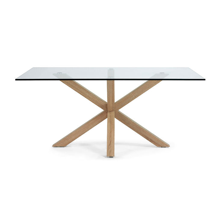 Masa dining maro din sticla 90x160 cm Argo Kave Home
