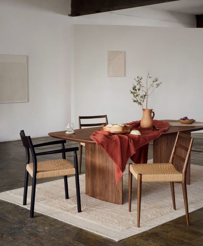 Masa dining maro inchis 100x240 cm Litto Kave Home