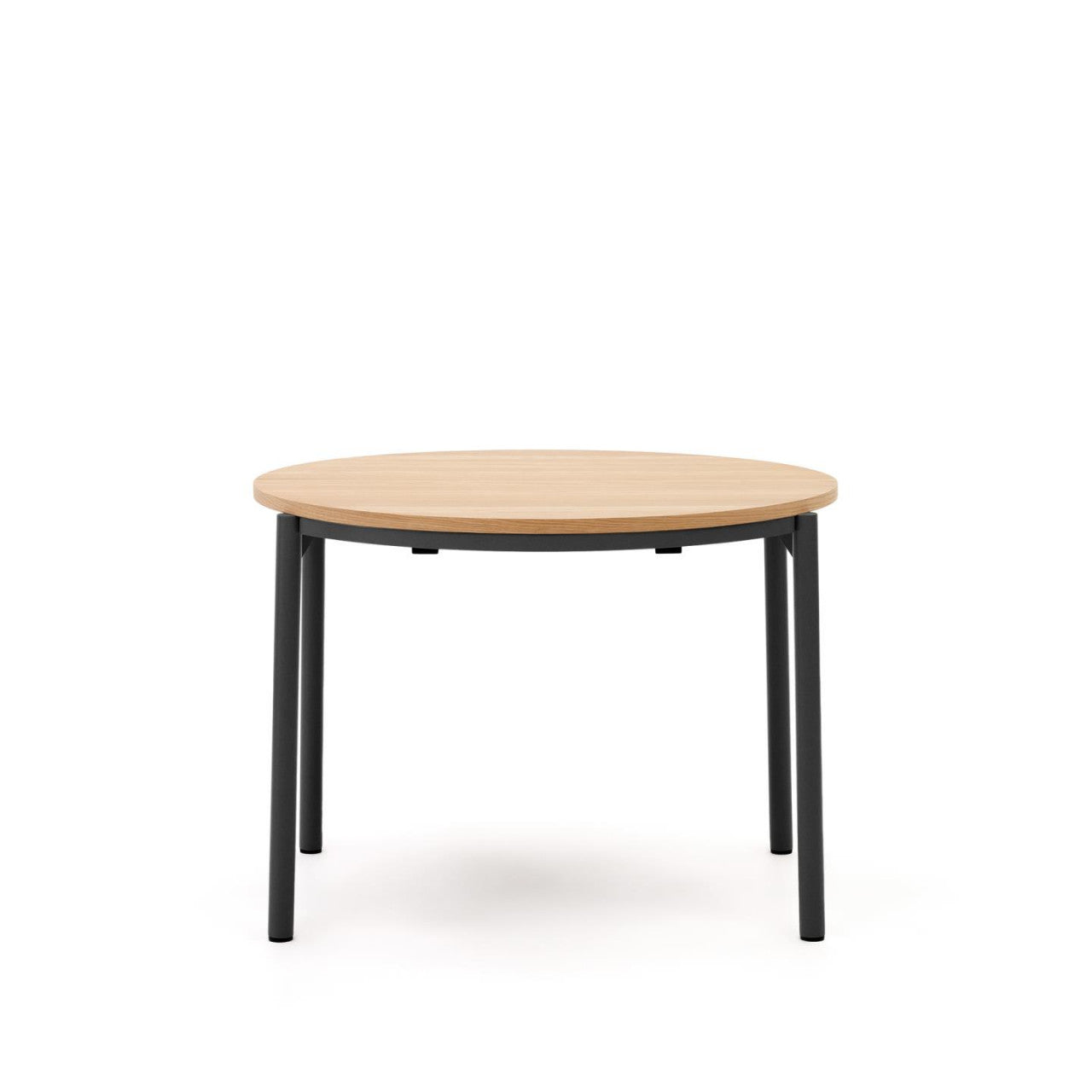 Masa dining maro/neagra din lemn 90(170) cm Montuiri Kave Home