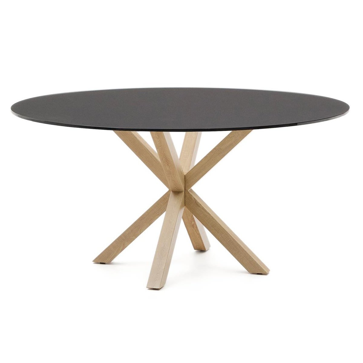 Masa dining maro/neagra din metal 150 cm Argo Kave Home