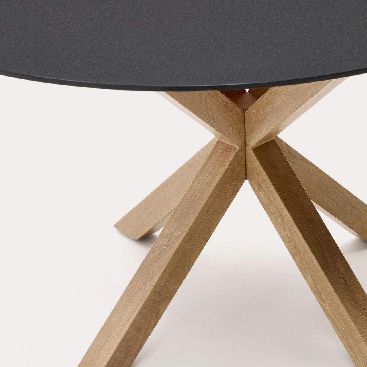 Masa dining maro/neagra din metal 150 cm Argo Kave Home
