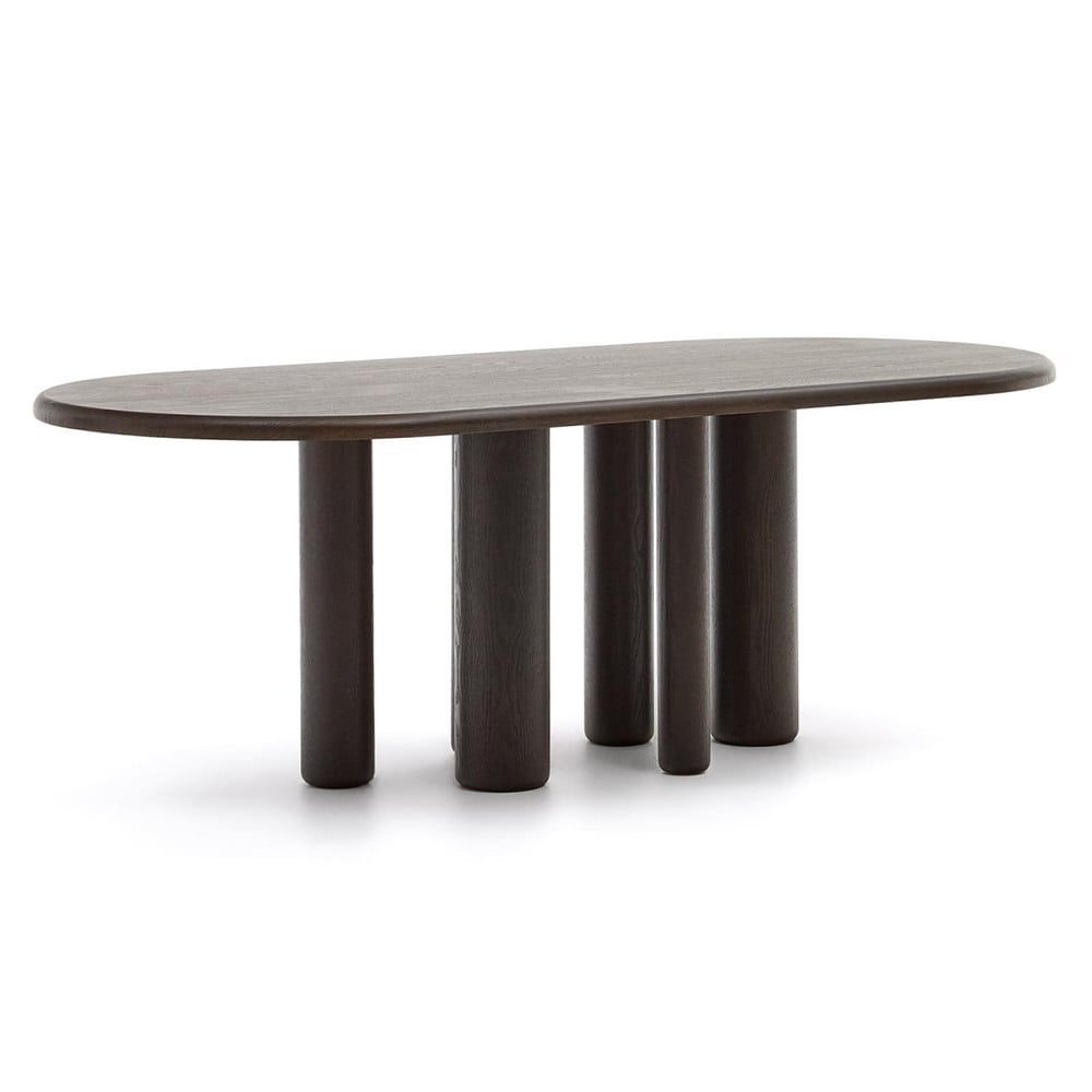 Masa dining neagra din lemn 105x220 cm Mailen Kave Home