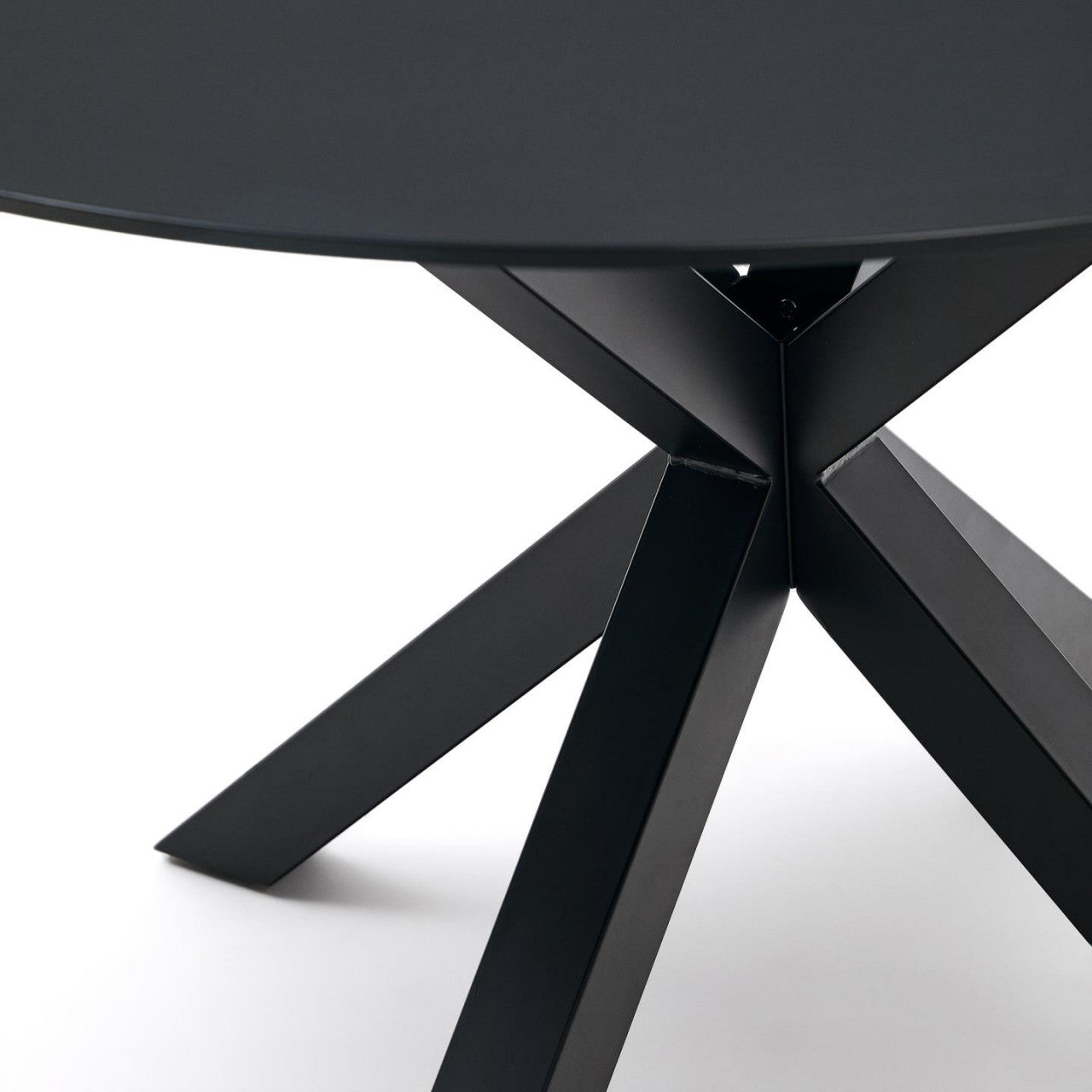 Masa dining neagra din metal 120 cm Argo Kave Home
