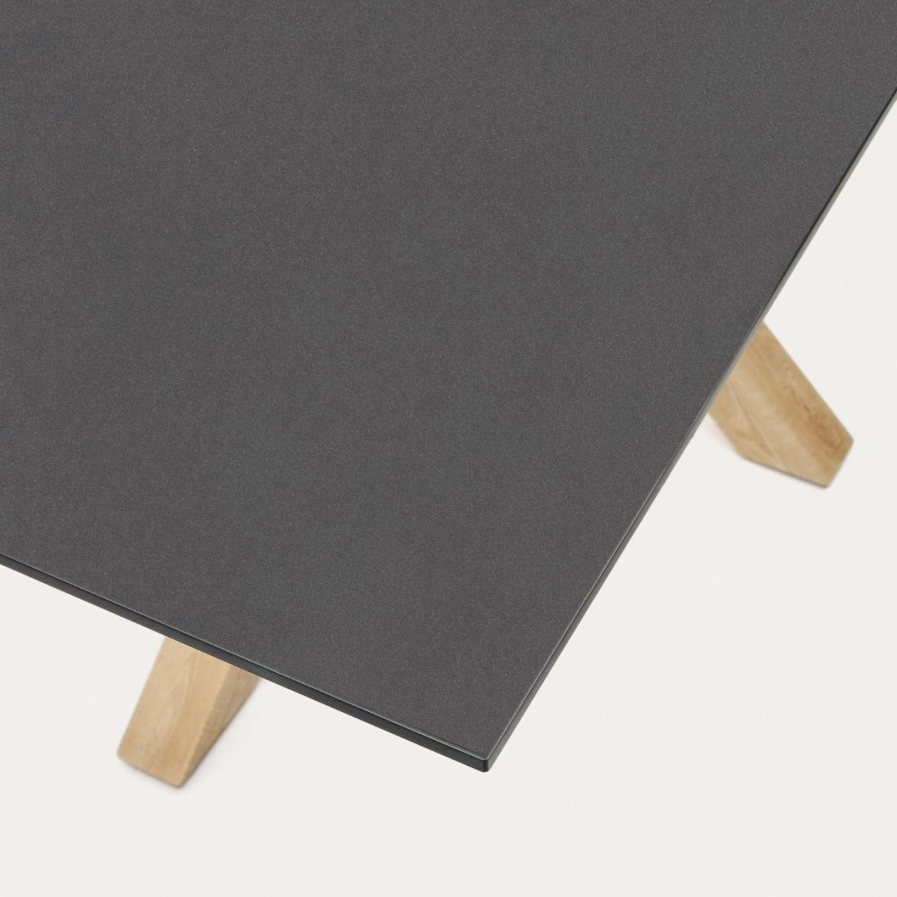 Masa dining neagra/maro din metal 100x200 cm Argo Kave Home