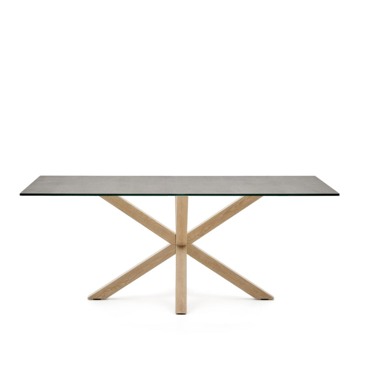 Masa dining neagra/maro din metal100x200 cm Argo Kave Home