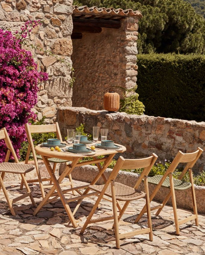 Masa dining pliabila maro din lemn 70x120 cm Dandara Kave Home