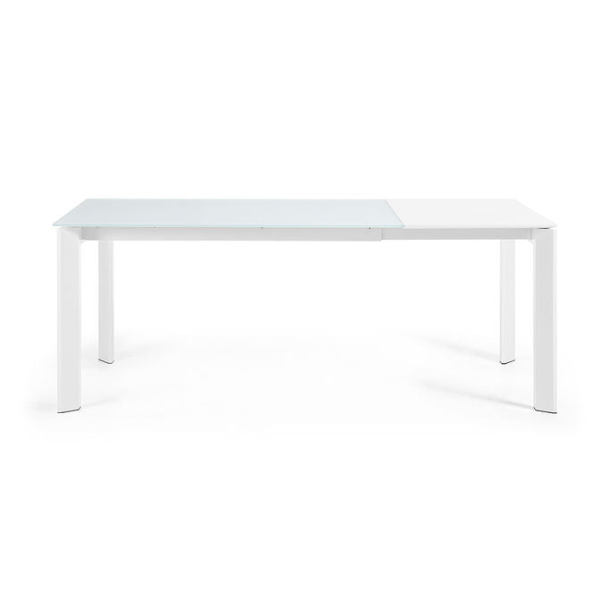 Masa extensibila alba din metal 90x140(200) cm Axis Kave Home