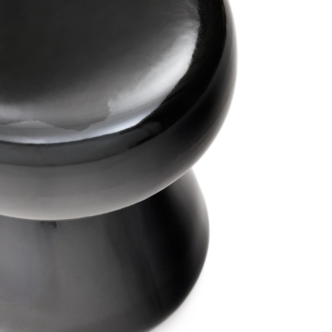 Masa laterala exterior neagra din ciment 38 cm Manya Kave Home