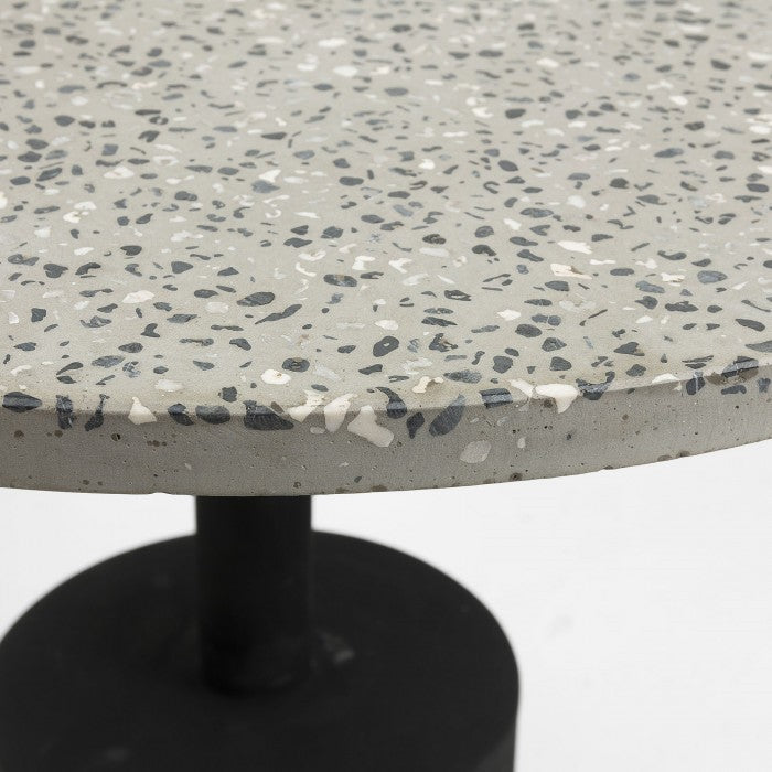 Masa laterala gri din metal 55 cm Delano Kave Home
