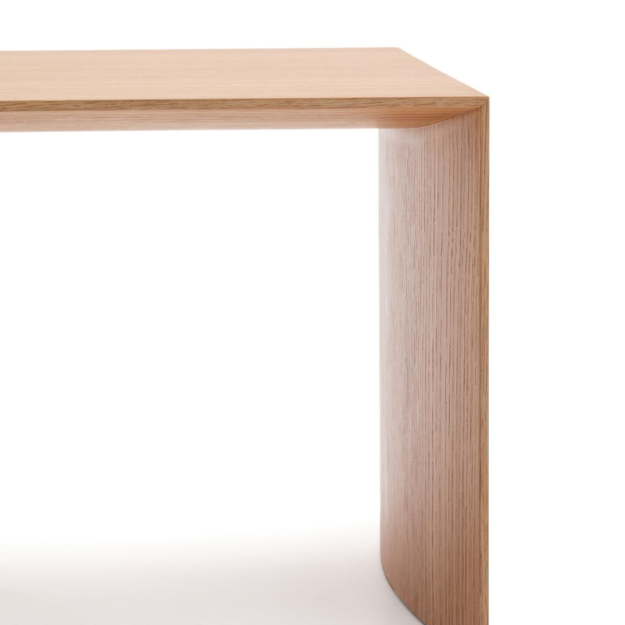 Masa laterala maro deschis din lemn 40x55 cm Litto Oak Kave Home