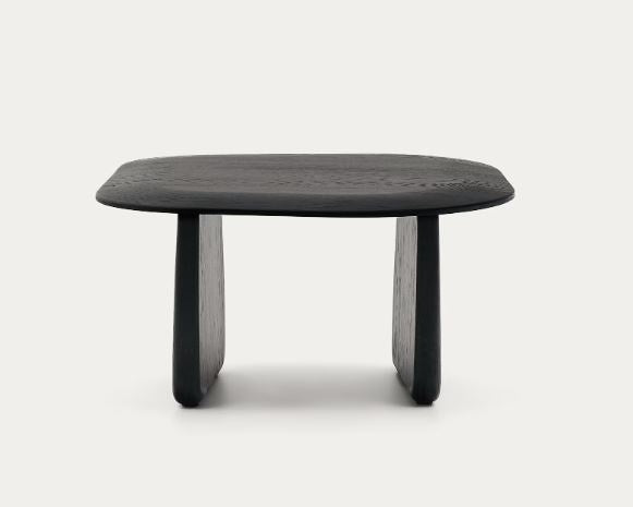 Masa laterala neagra din lemn 70x71 cm Pirita Kave Home