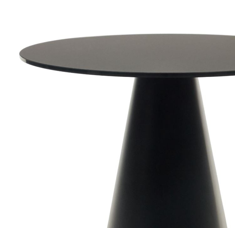 Masa laterala neagra din metal 50 cm Wilshire Kave Home