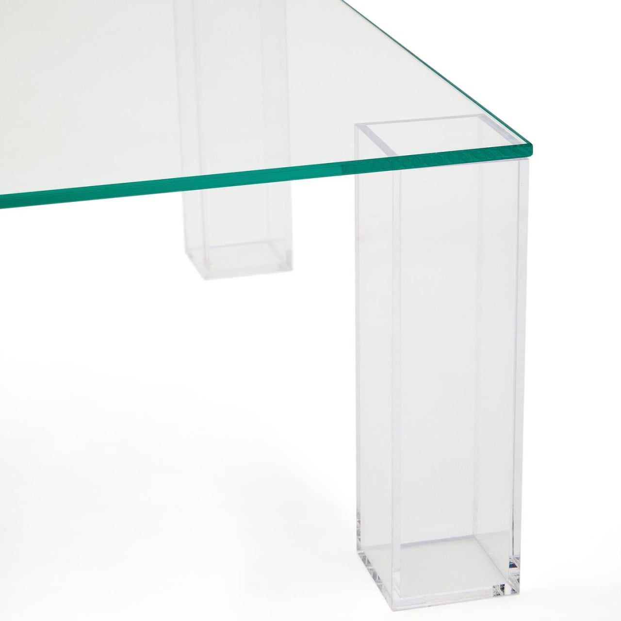 Masa laterala transparenta din sticla 85x85 cm Adularia Kave Home