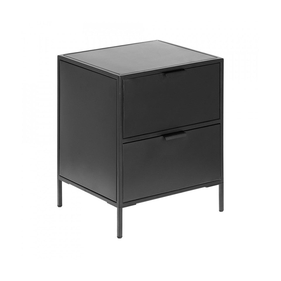 Noptiera neagra din metal Shantay Kave Home