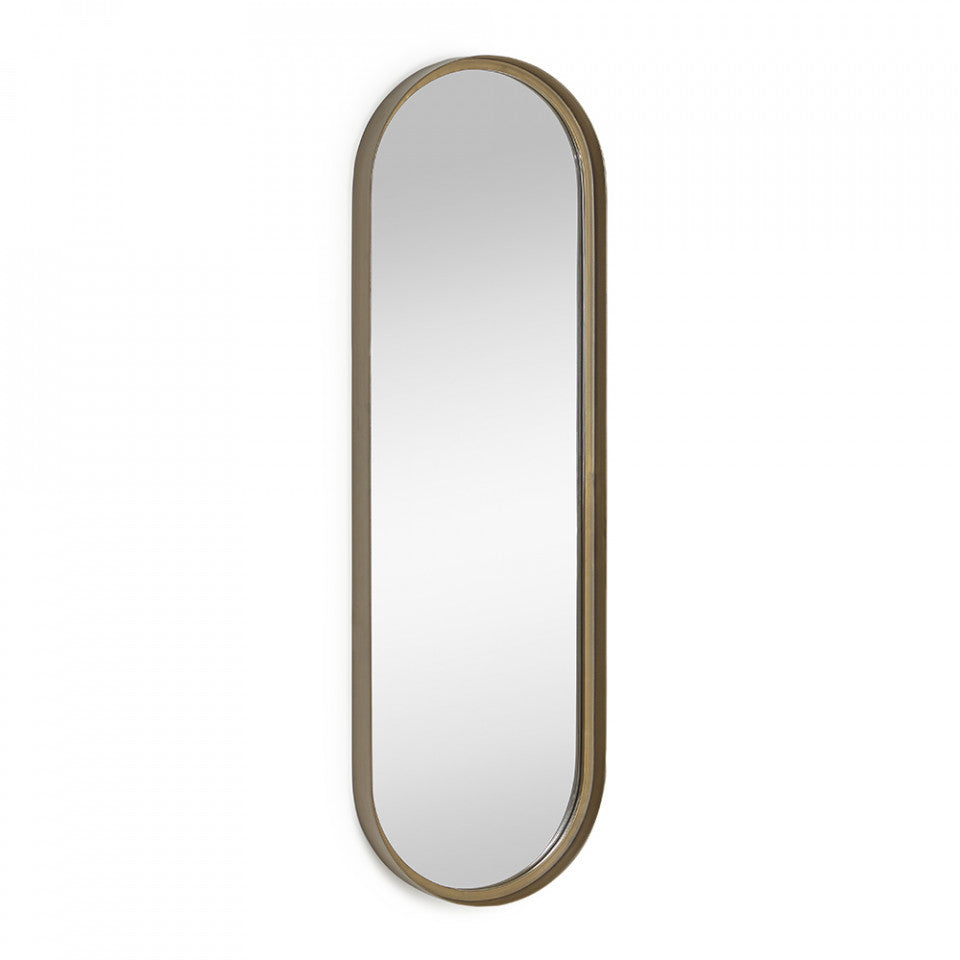 Oglinda ovala aurie din metal 31x101 cm Tiare Kave Home