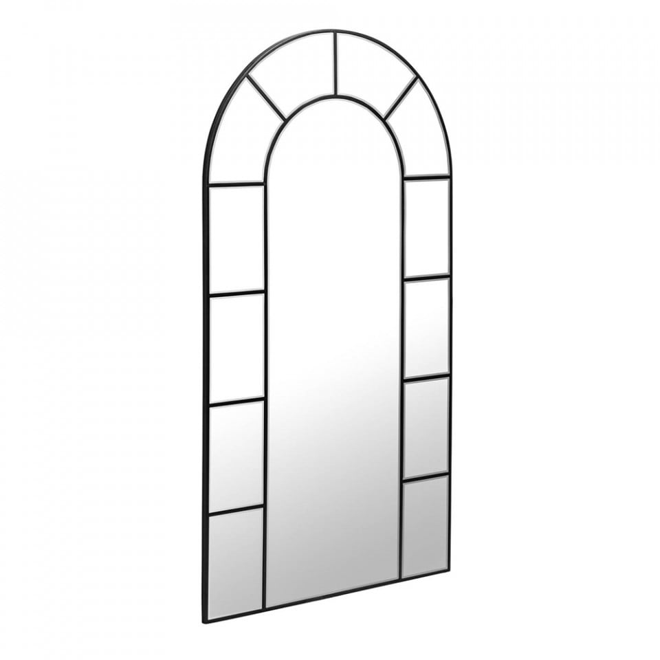 Oglinda ovala neagra din metal 88x165 cm Nediva Kave Home