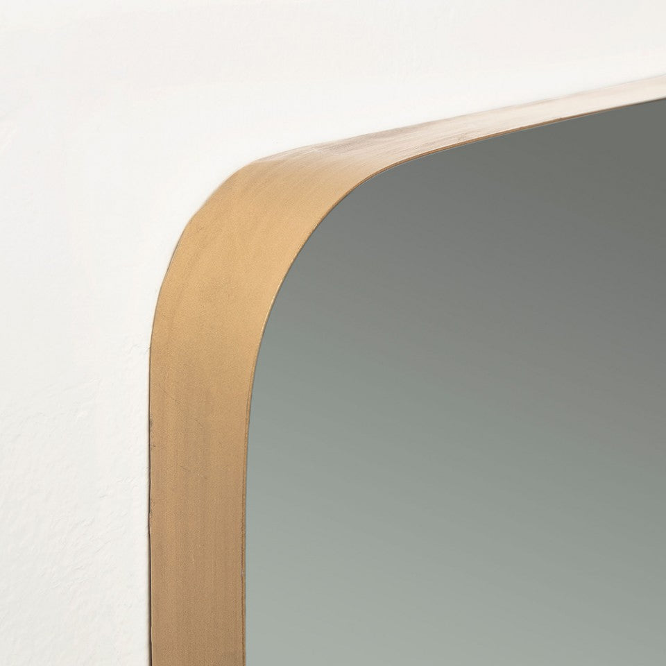 Oglinda patrata aurie din metal 60x60 cm Marco Kave Home
