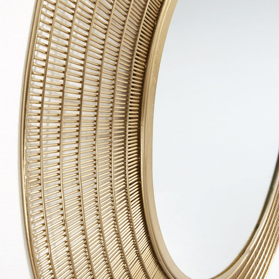 Oglinda rotunda din metal 80 cm Place Kave Home