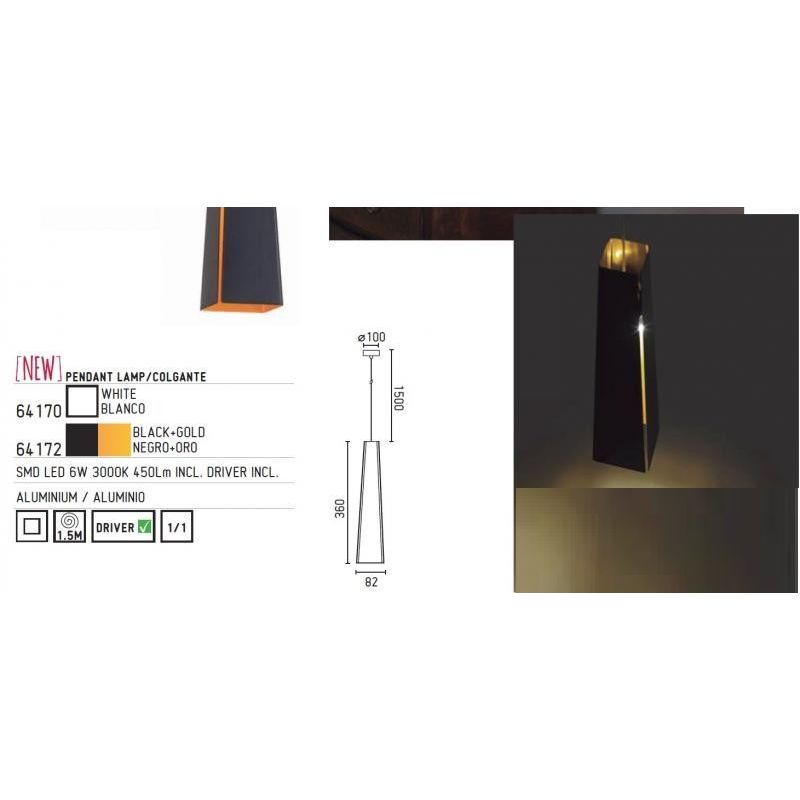 Pendul modern inaltime 186cm LED Pluma