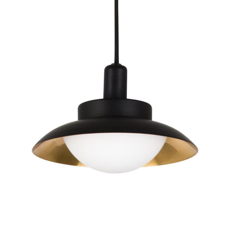 Pendul modern SIDE negru/cupru