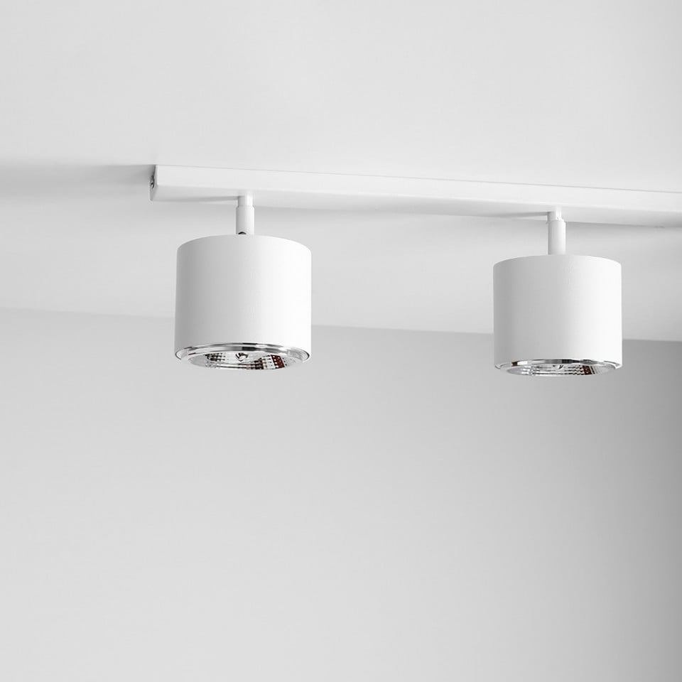 Plafoniera alba din metal cu 4 becuri Bot Aldex