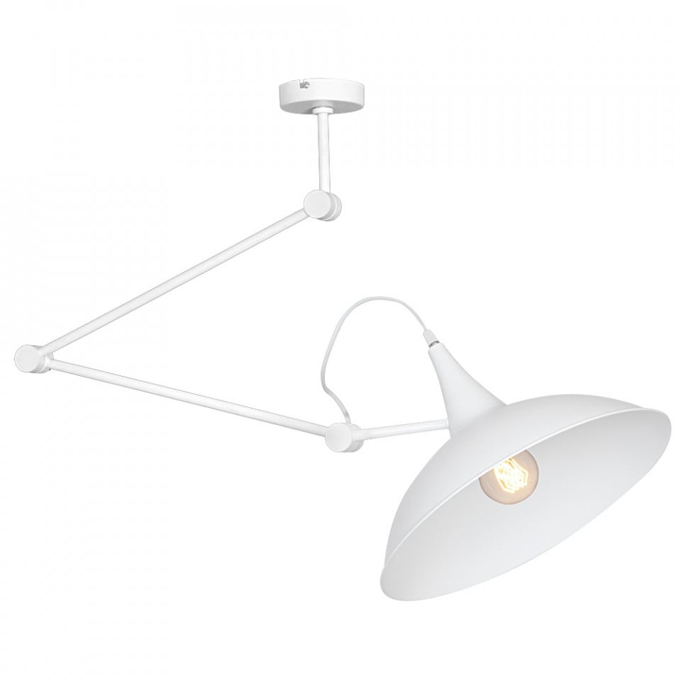 Plafoniera alba din metal Melos Aldex