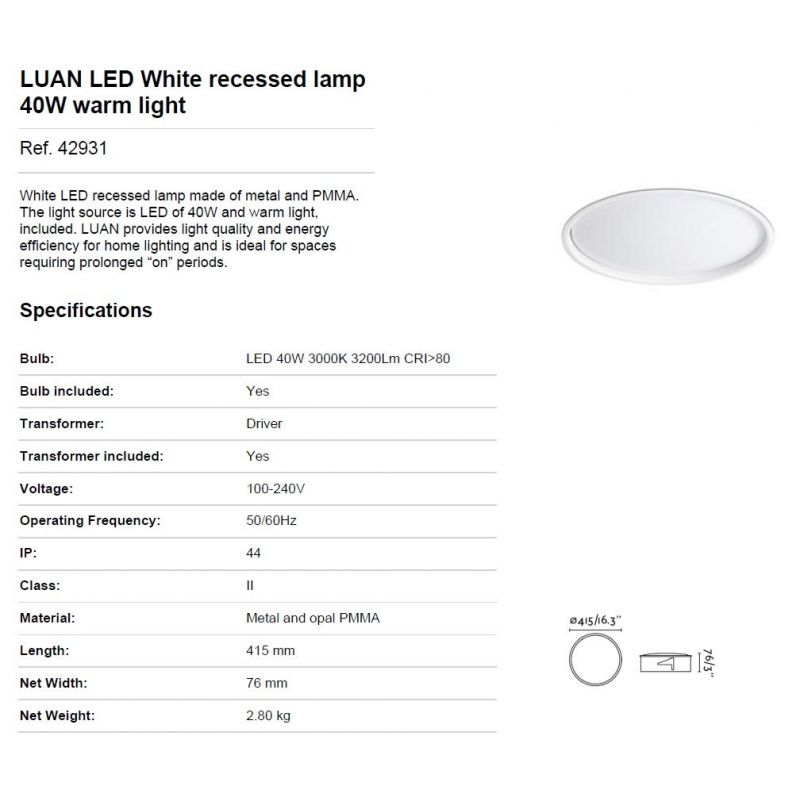 Plafoniera LED moderna LUAN