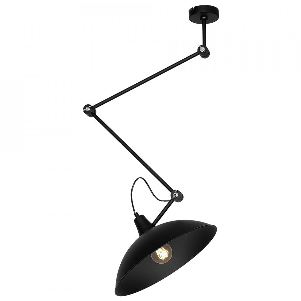 Plafoniera neagra din metal Melos Aldex