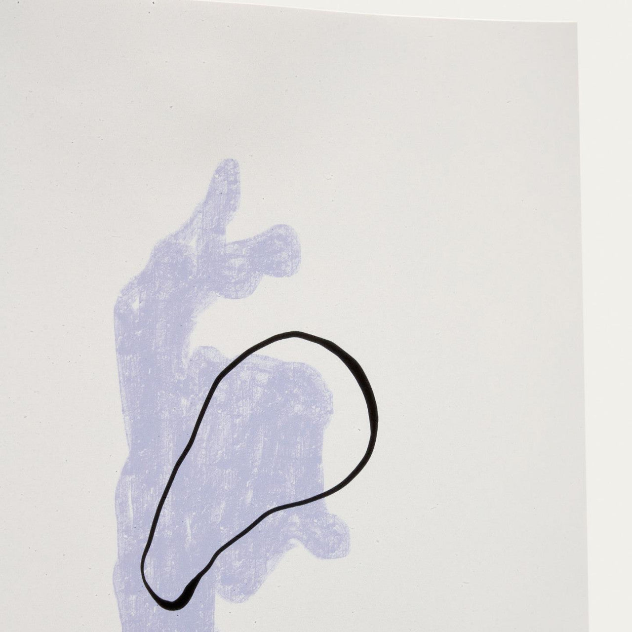 Poster alb/albastru din hartie 30x40 cm Inca Kave Home