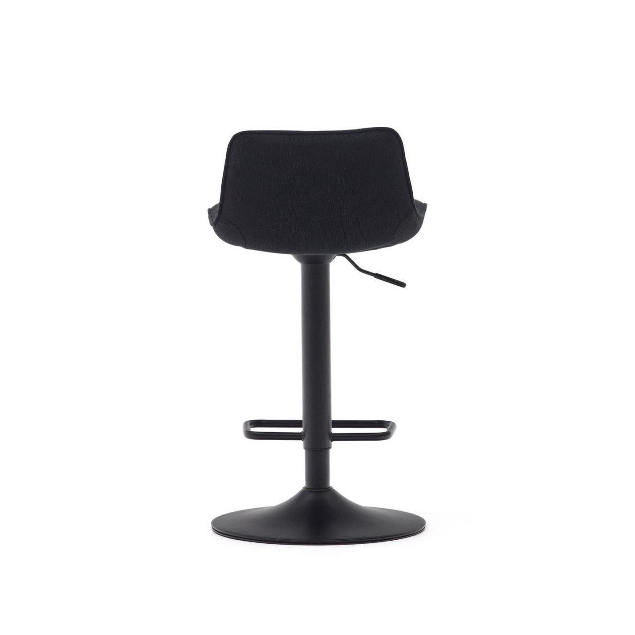 Scaun bar ajustabil negru din textil Zenda Kave Home