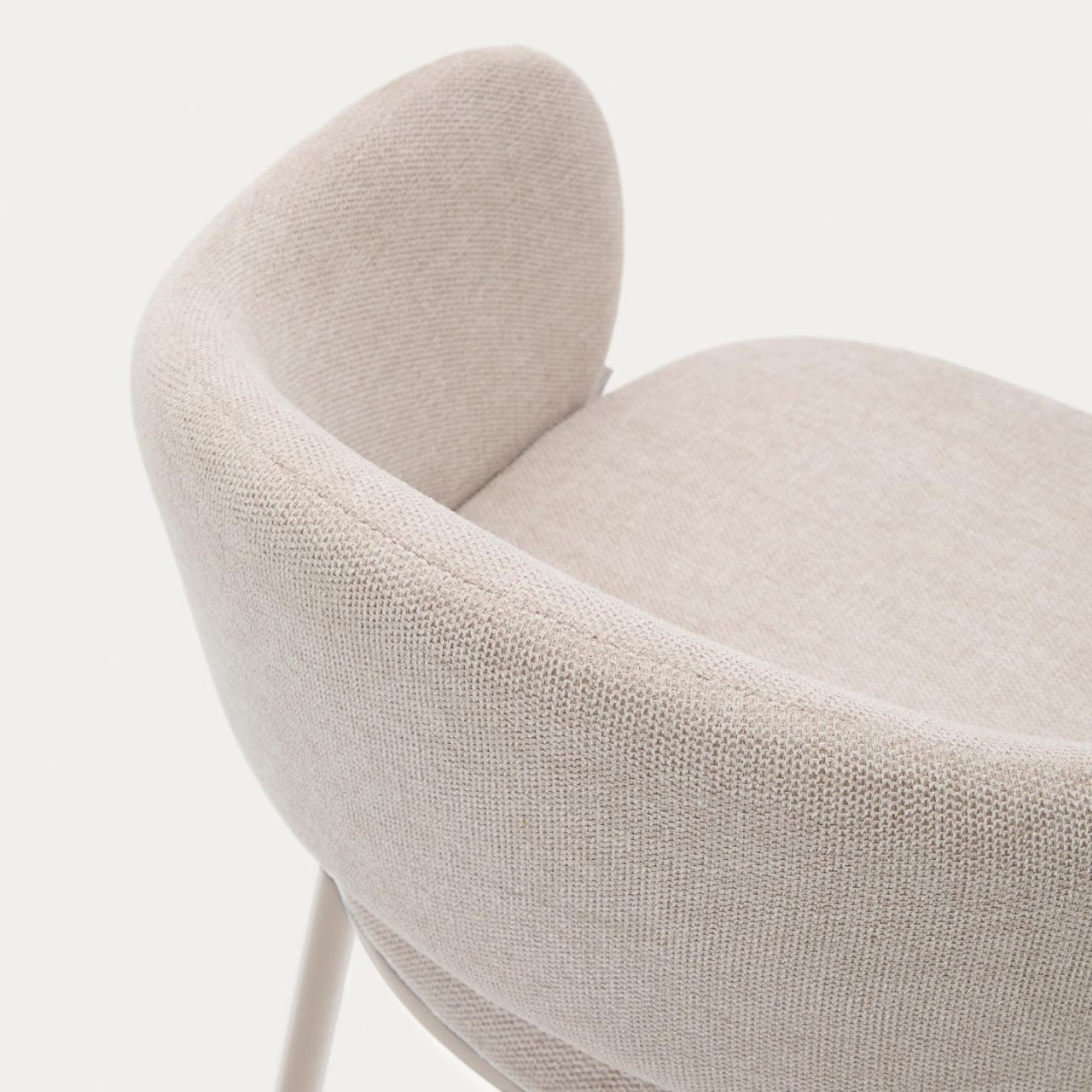 Scaun bar bej din textil Maina Kave Home