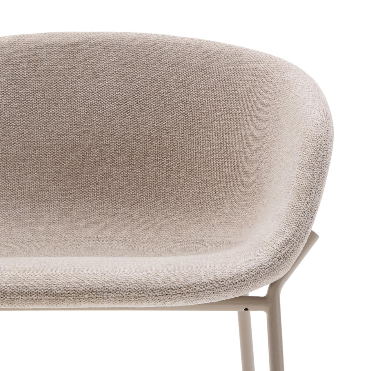 Scaun bar bej din textil Yvette Mini Kave Home