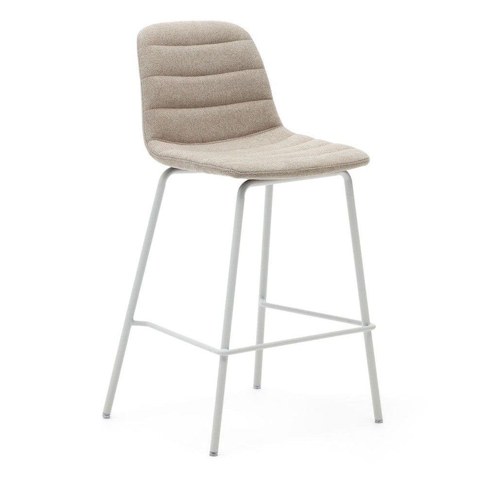 Scaun bar bej din textil Zunilda Kave Home