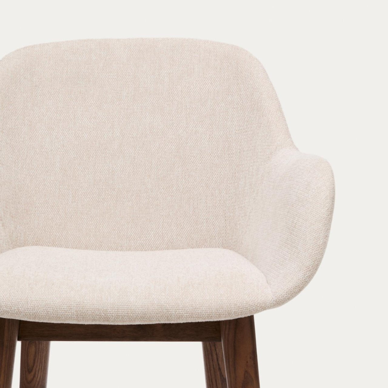 Scaun bar bej/maro inchis din textil Konna Kave Home