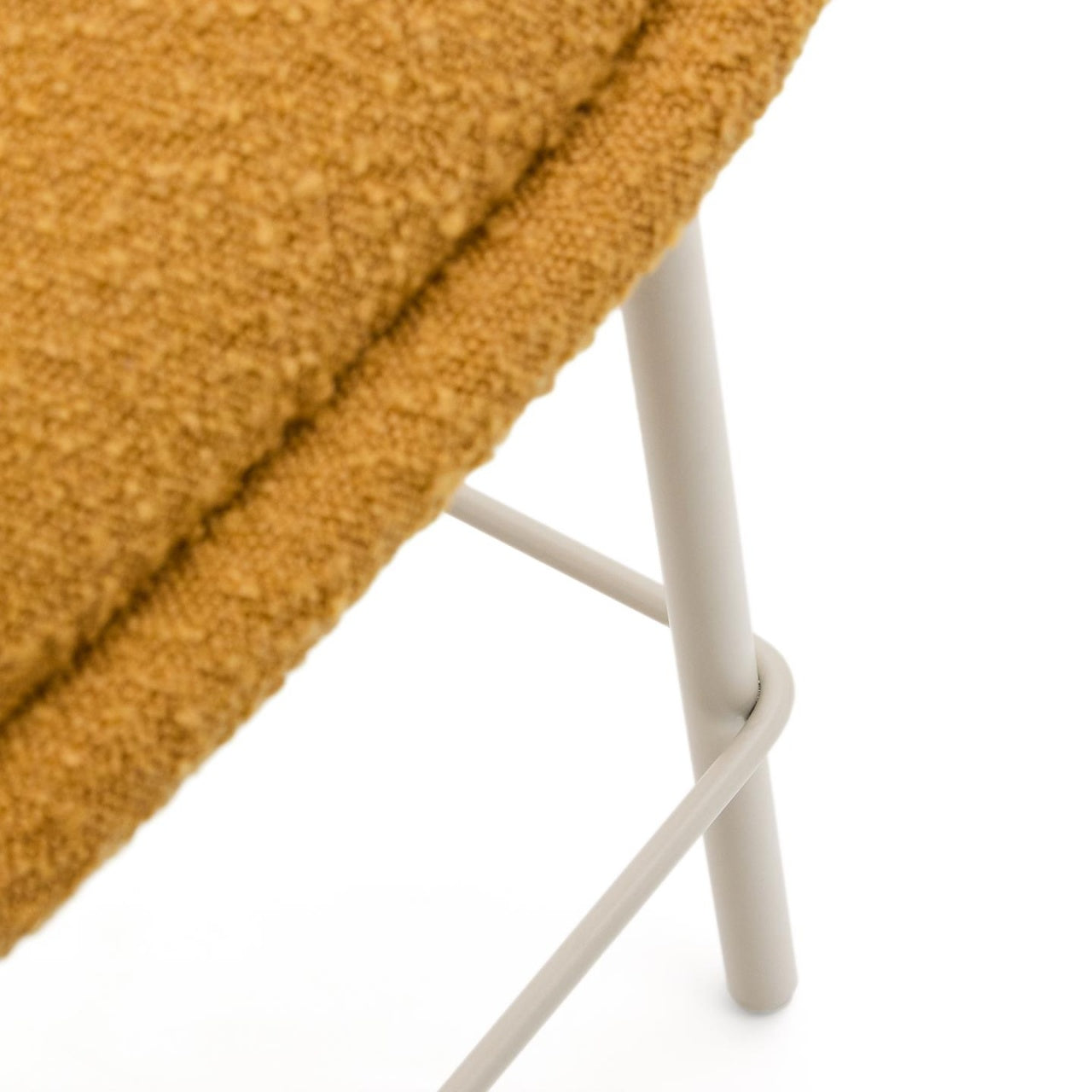 Scaun bar galben mustar/bej din textil Aimin Kave Home