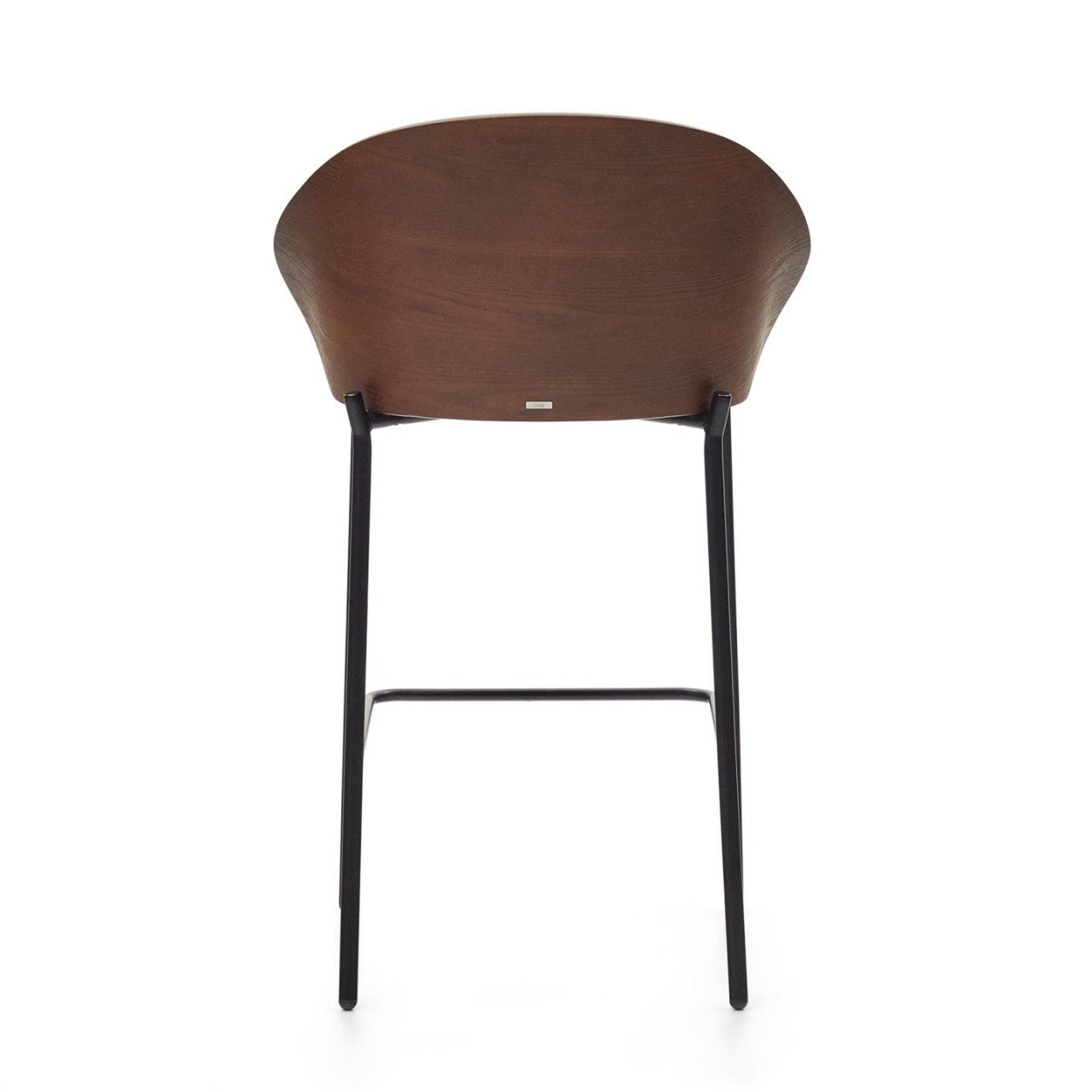 Scaun bar maro deschis/maro din textil Eamy Low Kave Home