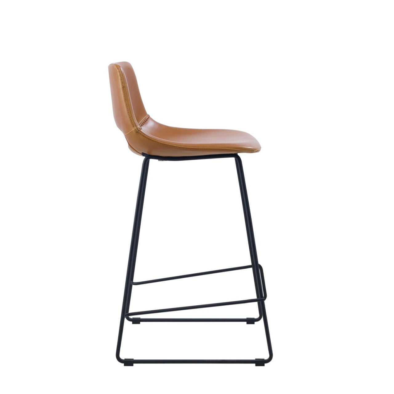 Scaun bar maro din piele ecologica Zahara Style Kave Home