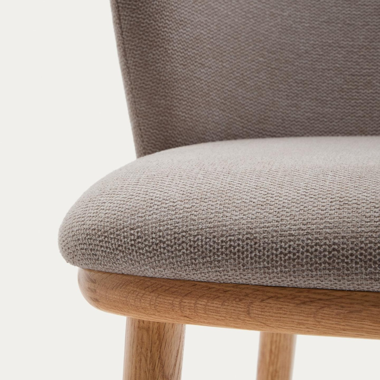 Scaun bar maro din textil Ciselia High Chenille Kave Home