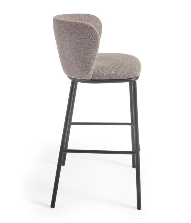 Scaun bar maro din textil Ciselia Kave Home