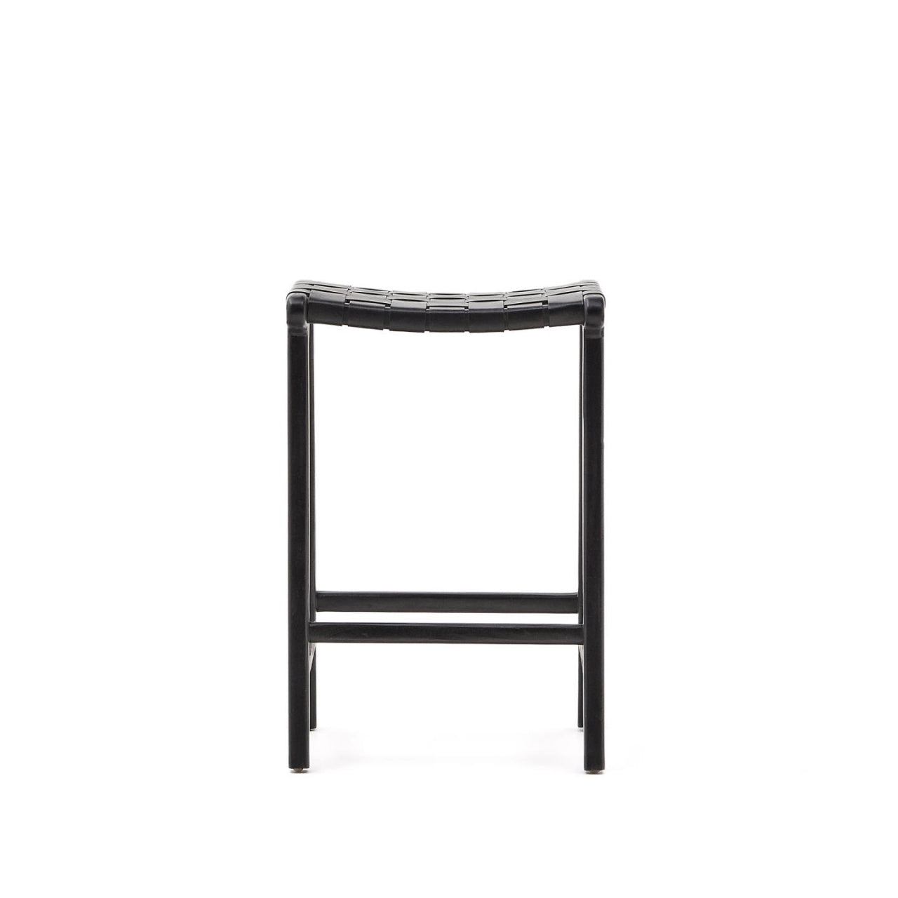 Scaun bar negru din lemn Calixta Kave Home