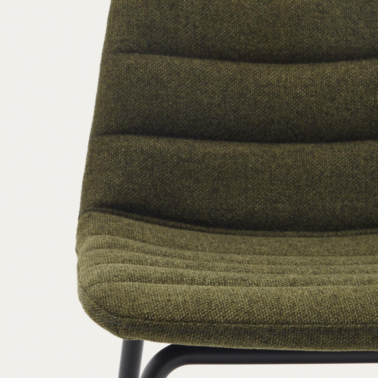 Scaun bar verde/negru din textil Zunilda Kave Home